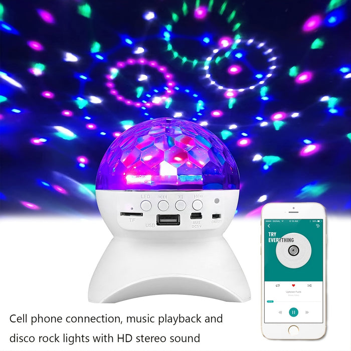 Wireless Speaker; 9-color Sound-controlled Strobe Light; Portable Speaker; Supports PC/MicroSD/UDisk/AUX-in/TWS; Music Playback