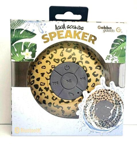 Leopard Print Bluetooth Water Resistant Shower Speaker