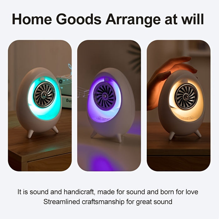 Portable Wireless 4D Surround Speaker; Atmosphere Night Light Subwoofer For Home Outdoor Music Rhythm