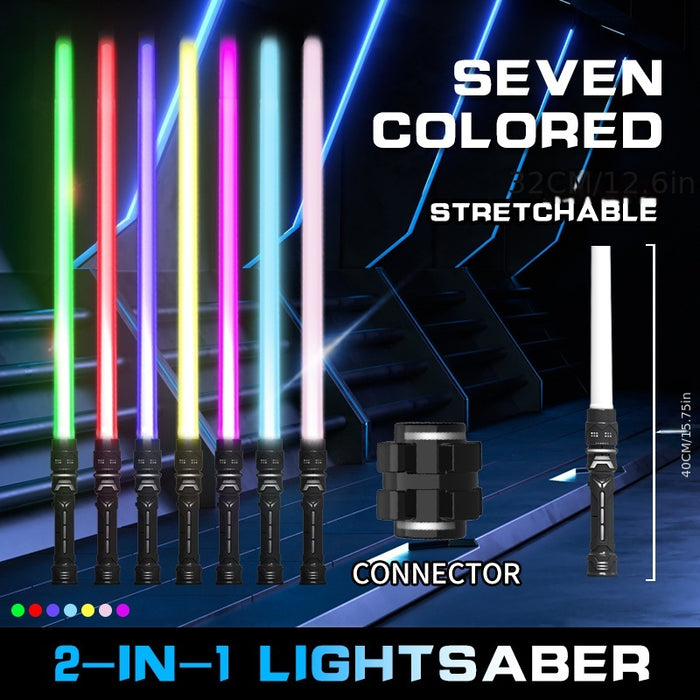 2 Colors Light Up Saber With FX Sound(Motion Sensitive); Star Wars Laser Saber; Realistic Handle For Kid; Expandable Light Swords Set For Halloween Dress Up Parties; Present